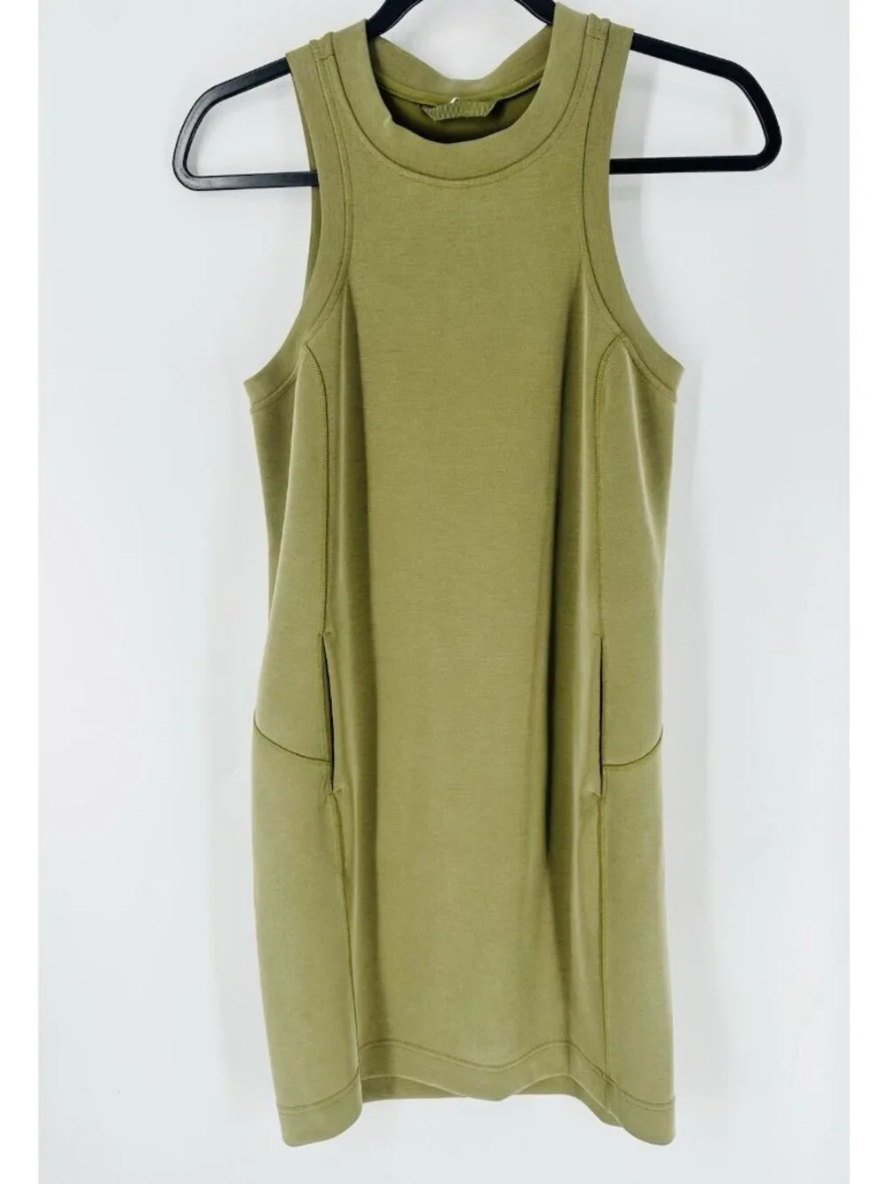 Lululemon Softstreme Back In Action Dress Bronze Green Women’s 4 EUC